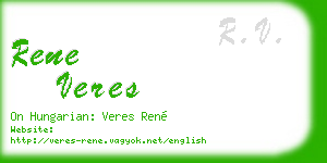 rene veres business card